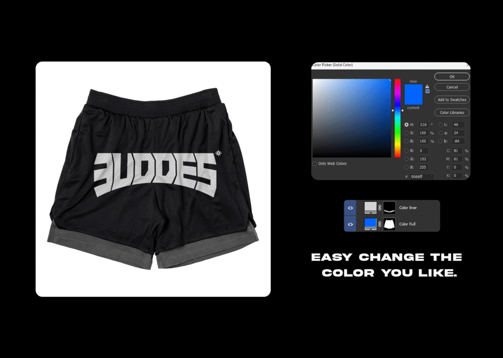 Mesh Shorts Liner Mockup 3uddes