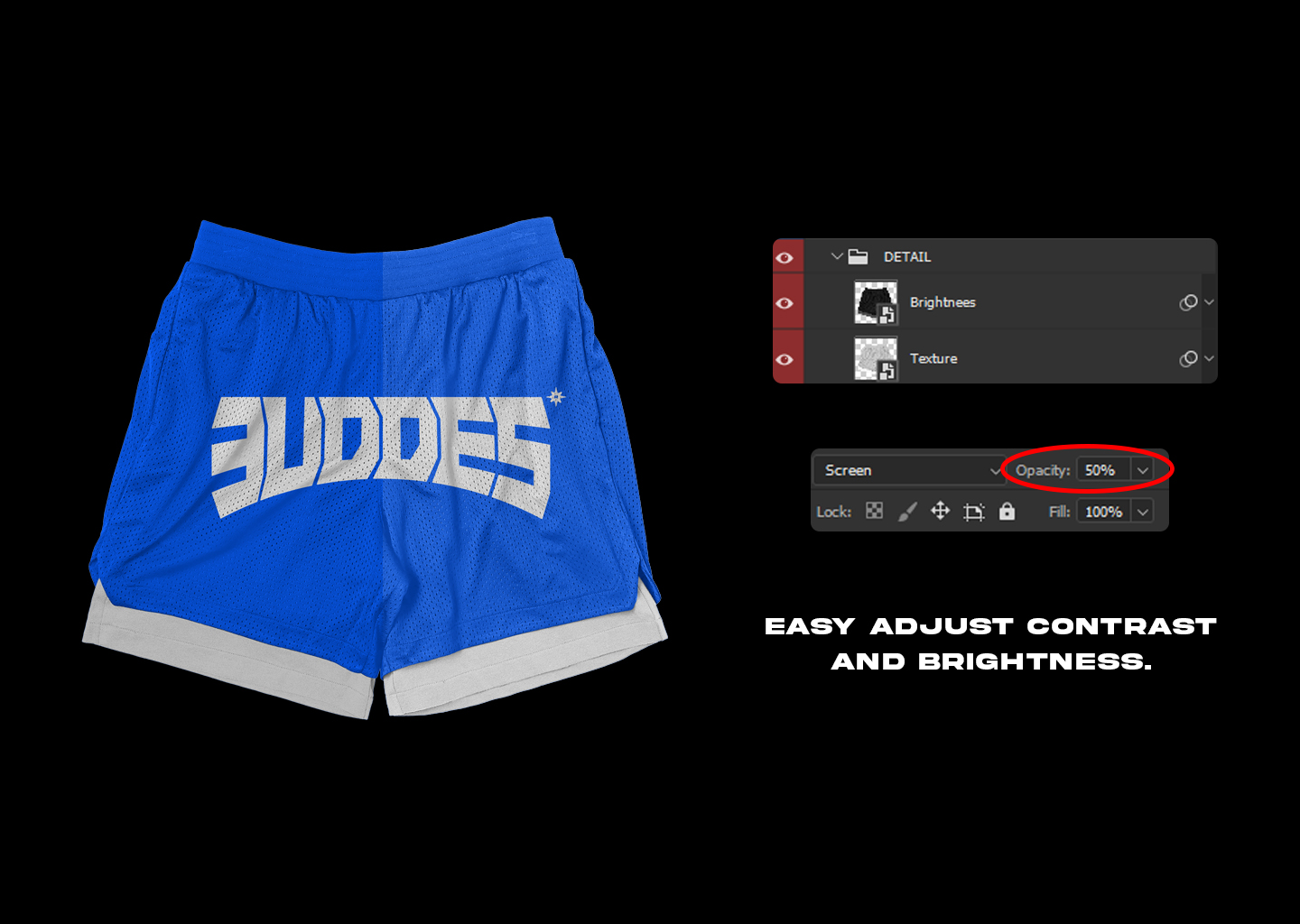 Mesh Shorts Liner Mockup 3uddes