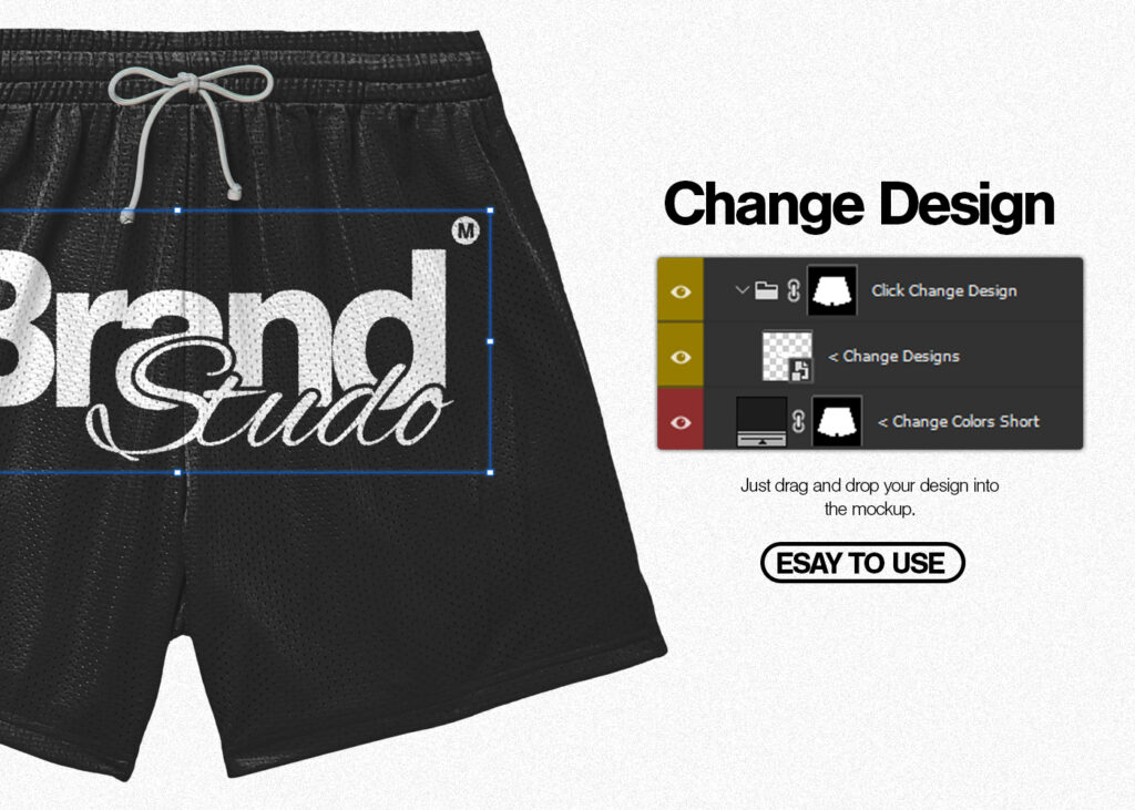 Mesh Shorts Mockup - 3uddes