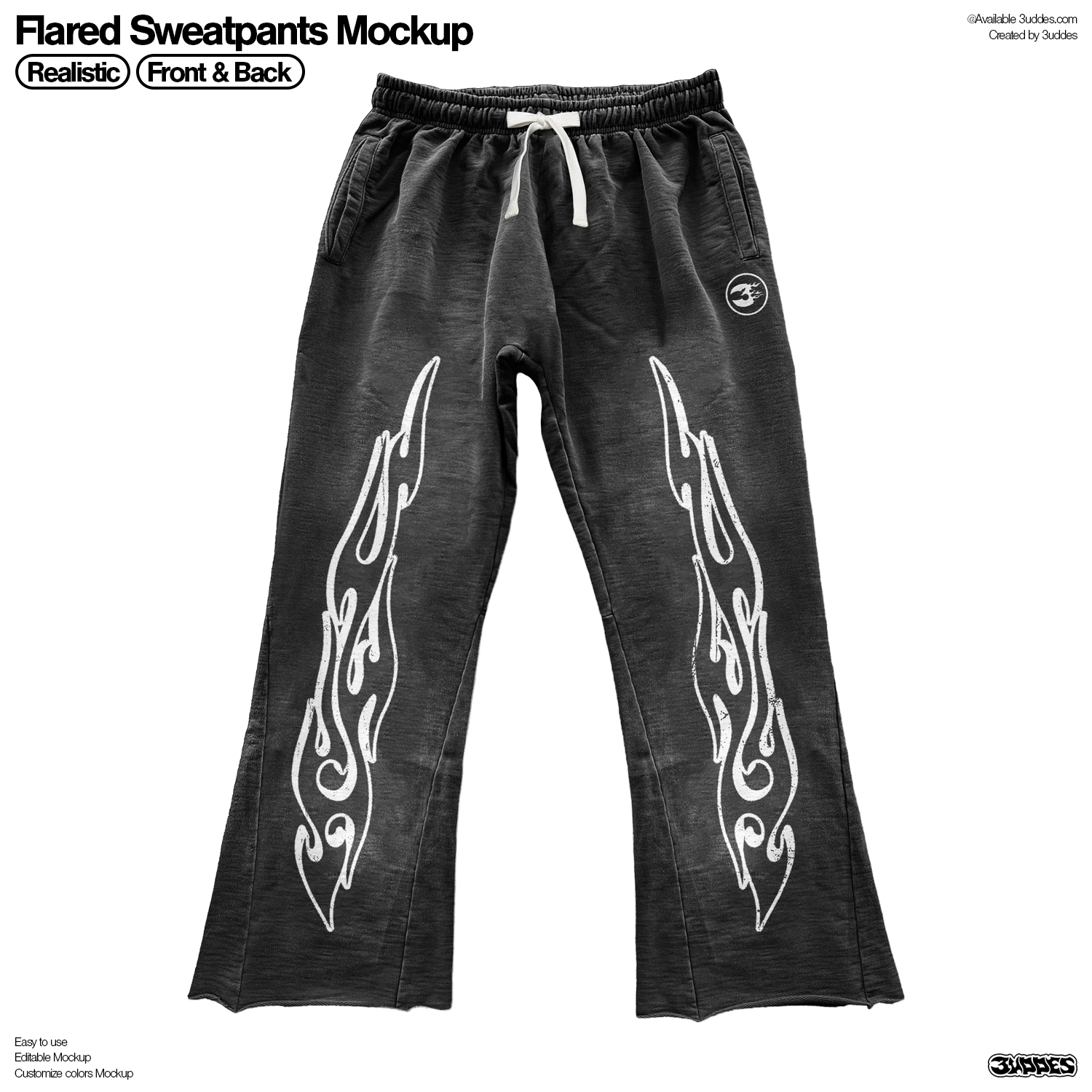 Flared Sweatpants Mockup